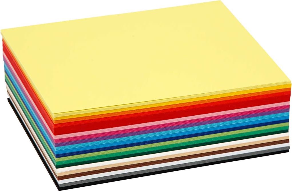Kartong Colortime A6 180 g 120 ark Blandade färger
