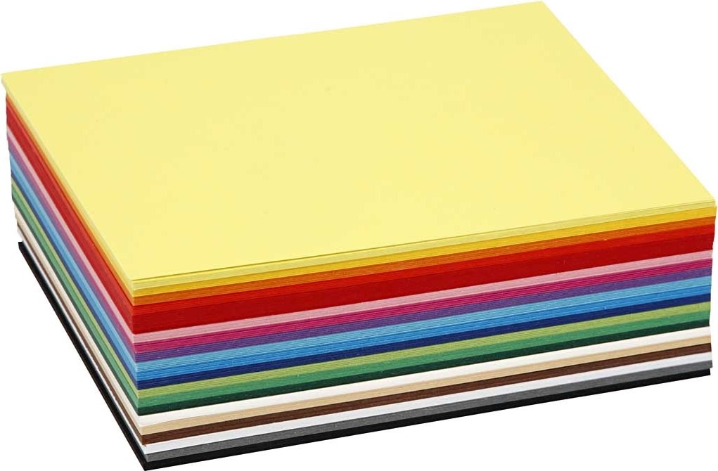 Kartong Colortime A6 180 g 300 ark Blandade färger