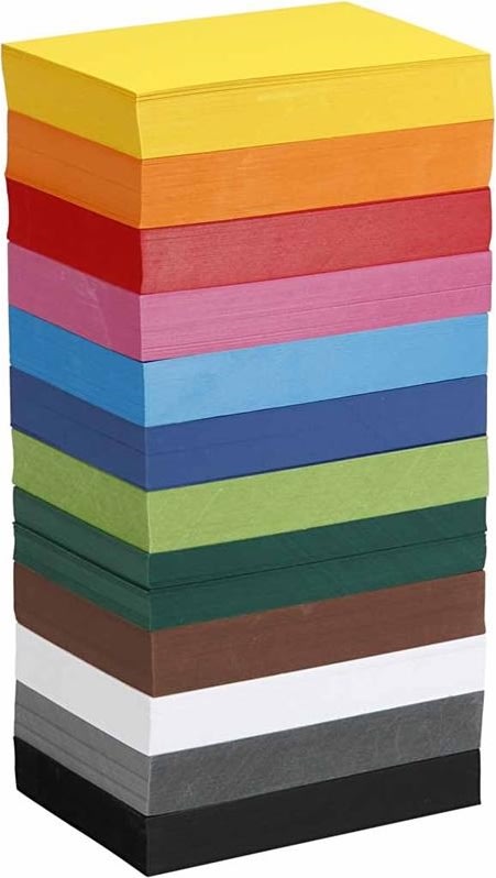 Kartong Colortime A6 180 g 1200 ark Blandade färge
