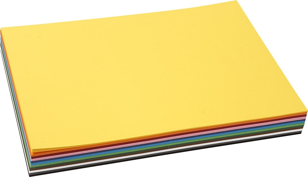 Kartong Colortime A4 180 g 120 ark Blandade färger
