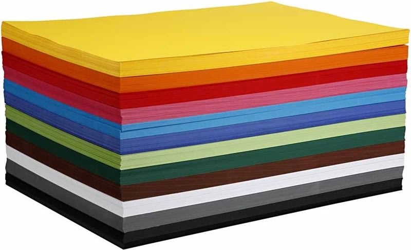 Kartong Colortime A2 180 g 120 ark Blandade färger