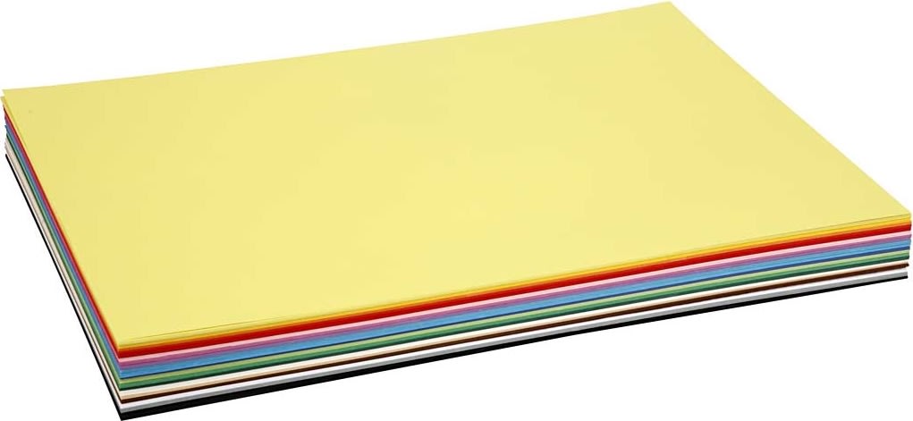 Kartong Colortime A2 180 g 300 ark Blandade färger