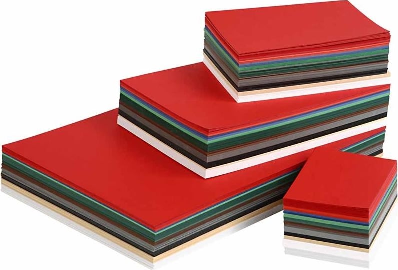 Julkartong Colortime A3-A6 180 g 1500 ark Blandade