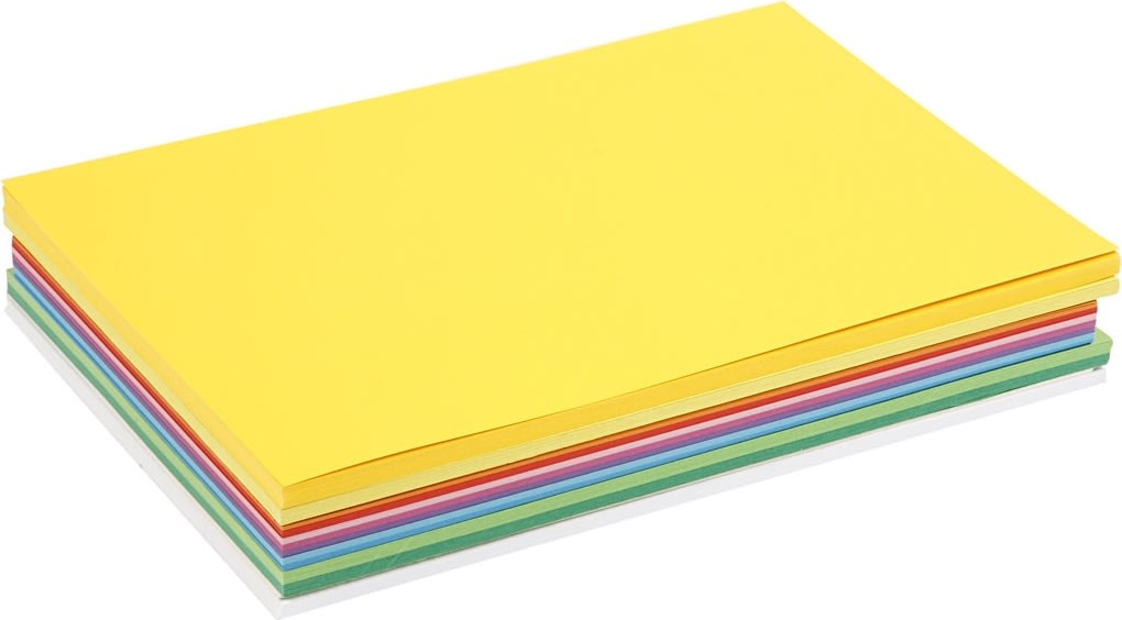 Colortime Forårskarton, A4, 180g, 300 ark, ass.