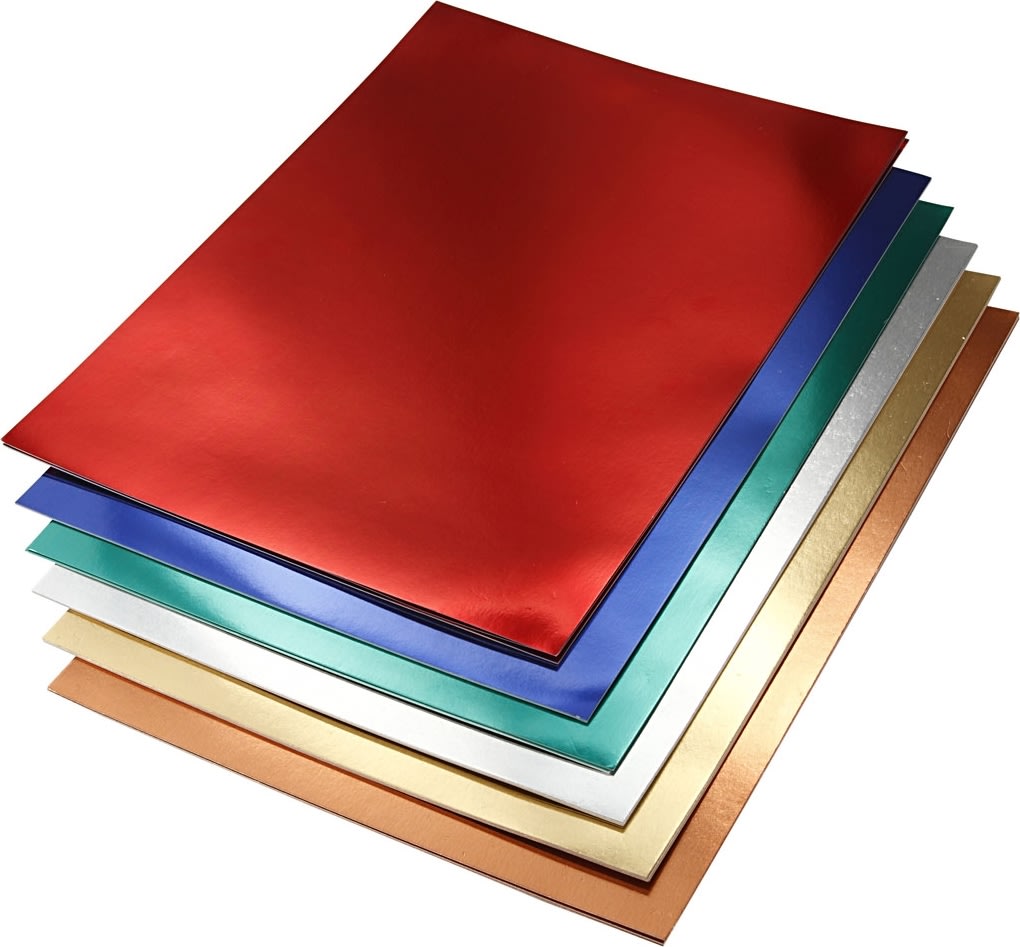 Metallkartong A4 280 g 30 ark Blandade färger