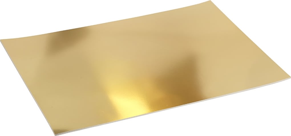 Metallkartong A2 280 g 10 ark Guld