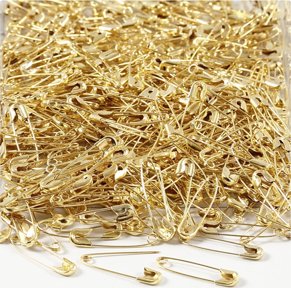 Säkerhetsnålar 22 mm Guld 500 st