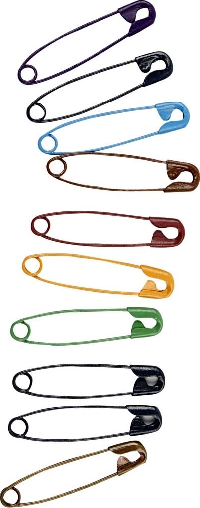 Säkerhetsnålar 34 mm Blandade färger 1000 st