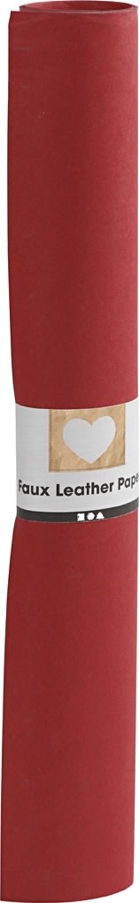 Läderpapper 350g/m² 50x100 cm röd