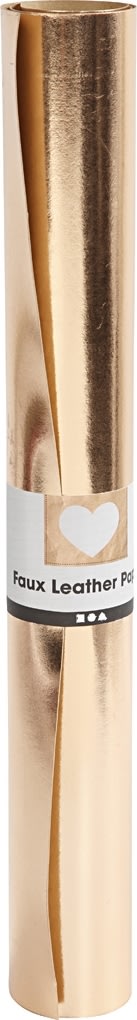 Läderpapper 350g/m² 49x100 cm roséguld