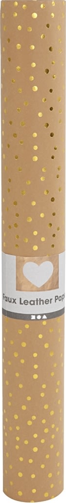 Läderpapper med guldprickar 350g/m² 50x100 cm
