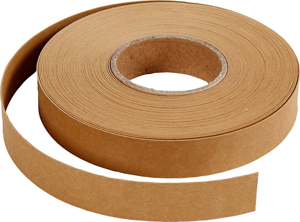 Läderpapper Flätstrimlor 15mm x 9,5 m ljusbrun