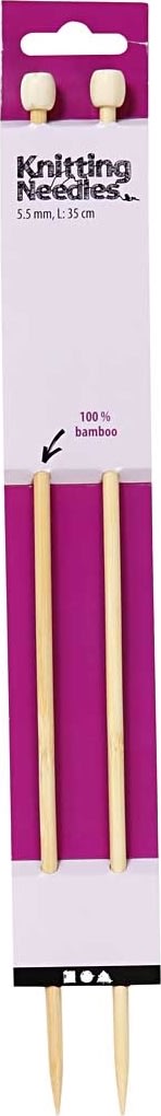 Sticknålar nej 5.5 L 35 cm, bambu