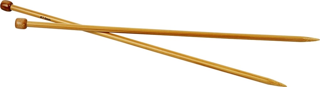Sticknålar nr 7 L 35 cm, bambu