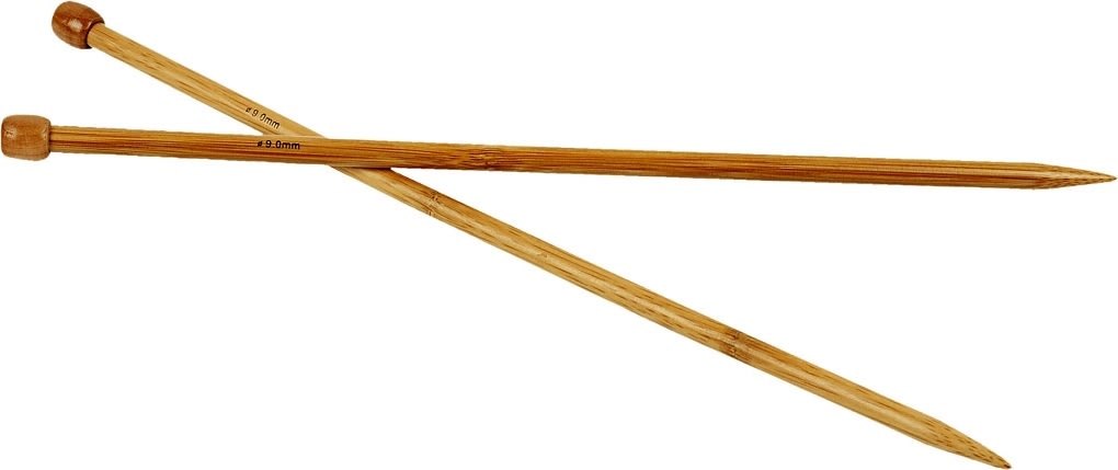 Sticknålar nr 9 L 35 cm, bambu