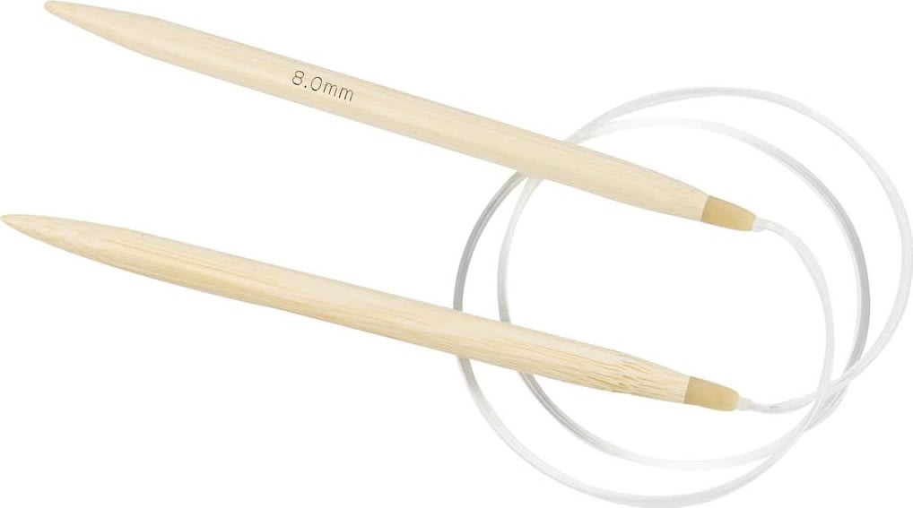 Rundstickor 8 L 80 cm, bambu