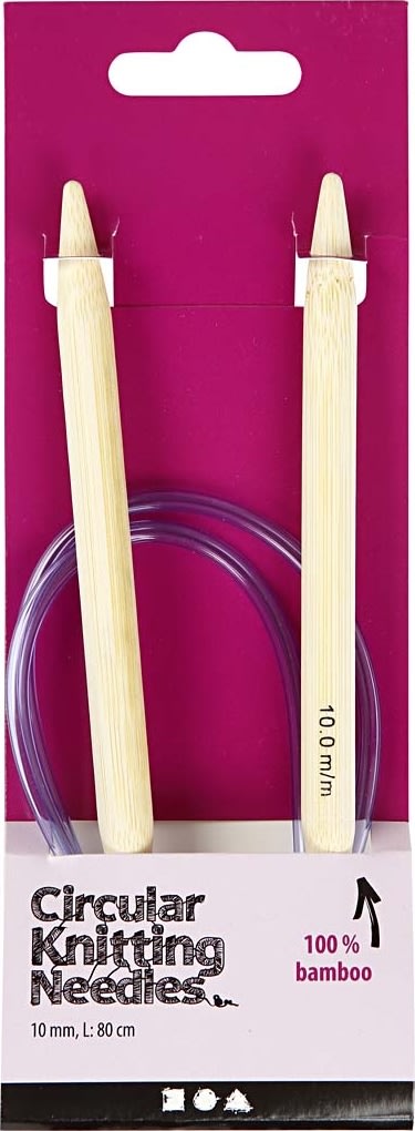 Rundstickor 10 L 80 cm, bambu