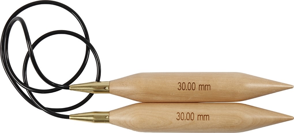 Rundstickor 30 L 150 cm, lackerat trä
