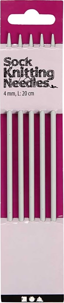 Strumpstickor nr 4, L: 20 cm metall 5 st