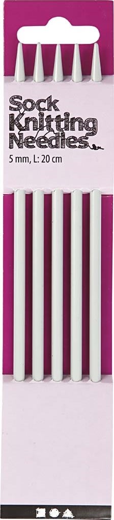 Strumpstickor nr 5, L: 20 cm metall 5 st