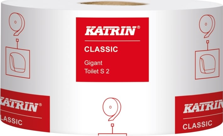 Katrin S2 Gigant Classic Toiletpapir, 2-lags, hvid