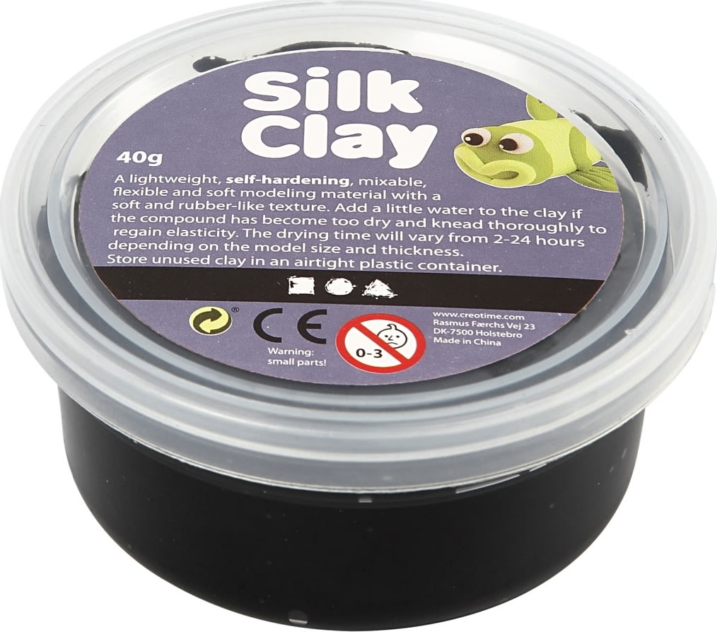 Modellera Silk Clay 40g svart