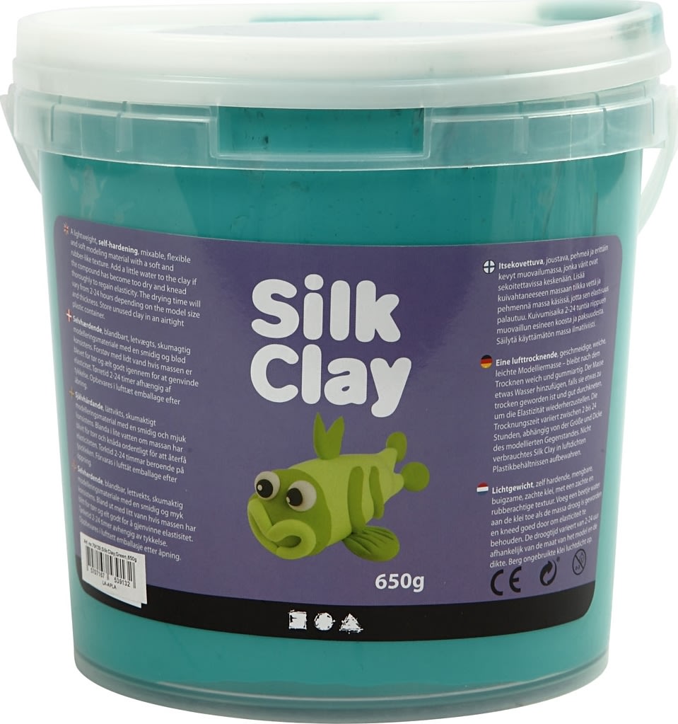 Modellera Silk Clay 650g grön