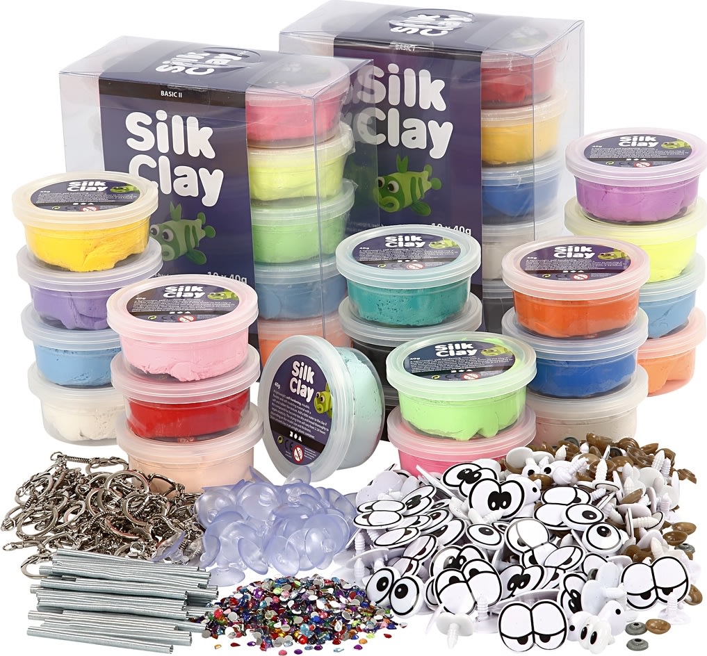 Silk Clay Modellervoks Sæt, store funny friends
