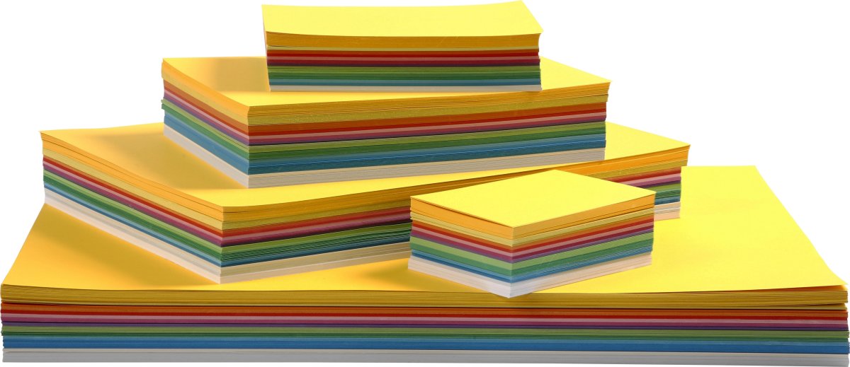 Vårkartong Colortime A2-A6 180 g 1800 ark Blandade