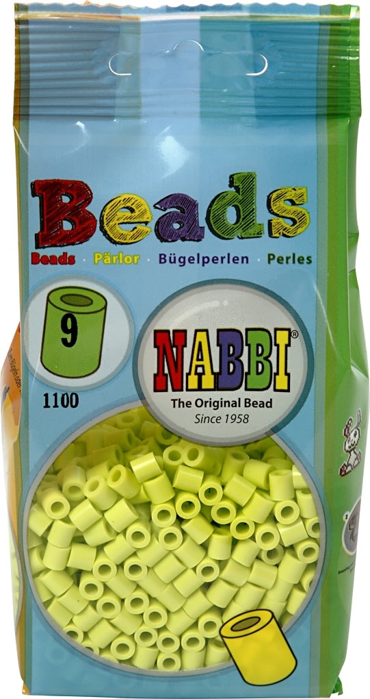 Nabbi Rørperler, 1100 stk, lime (9)
