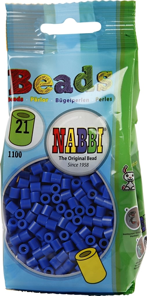 Nabbi Rørperler, 1100 stk, mørk blå (21)