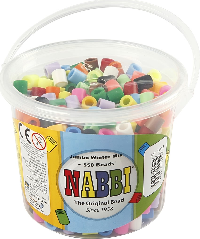 Rörpärlor Nabbi Jumbo 550 st komplementfärger