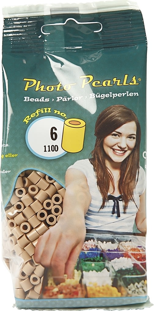 Photo Pearls Rørperler, 1100 stk, beige (6)