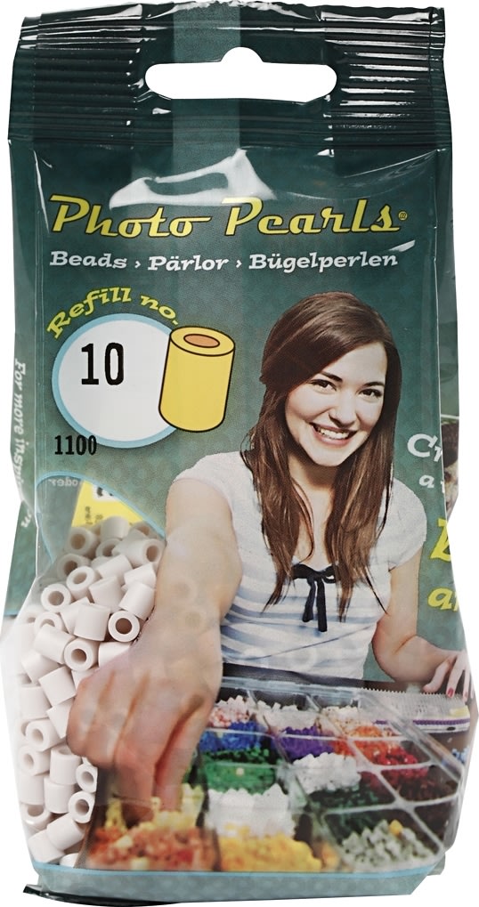 Photo Pearls Rørperler, 1100 stk, lys grå (10)