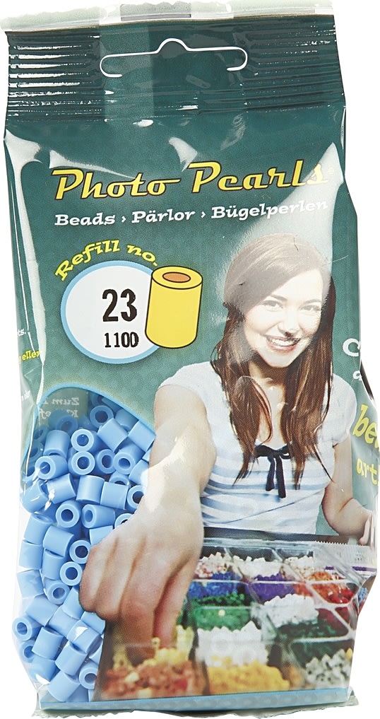 Photo Pearls Rørperler, 1100 stk, blå pastel (23)