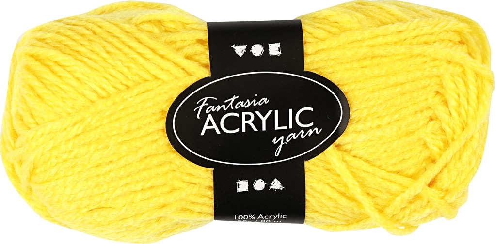 Akrylgarn Fantasia 50g gul
