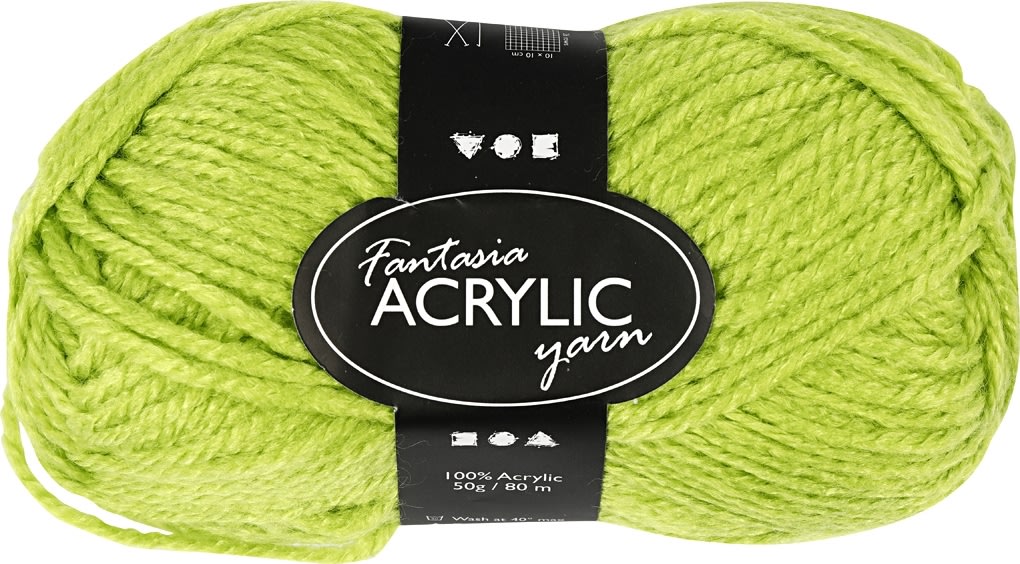 Akrylgarn Fantasia 50g ljusgrönt