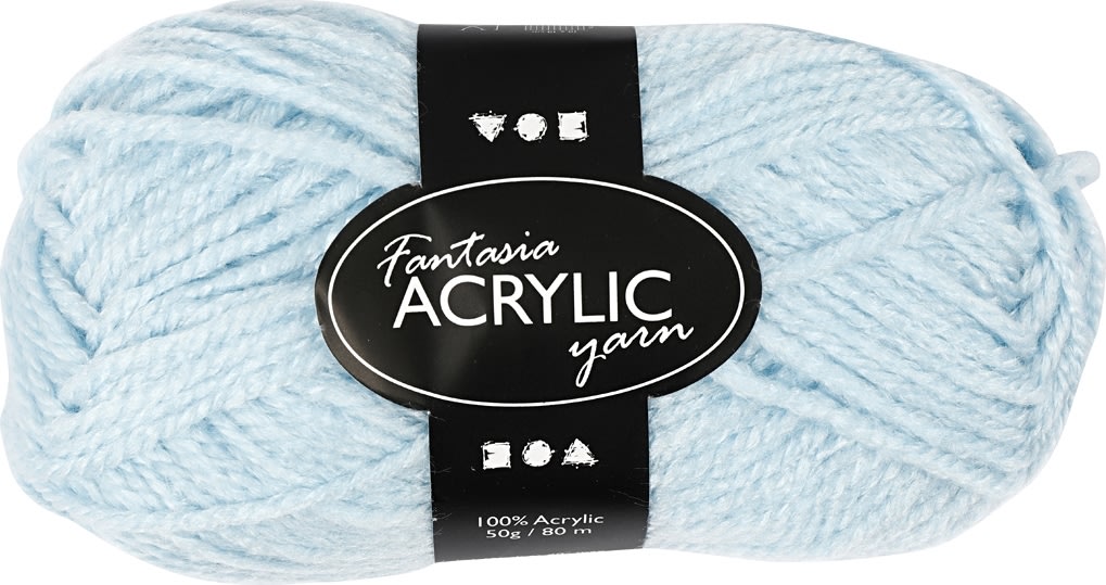 Akrylgarn Fantasia 50g ljusblå