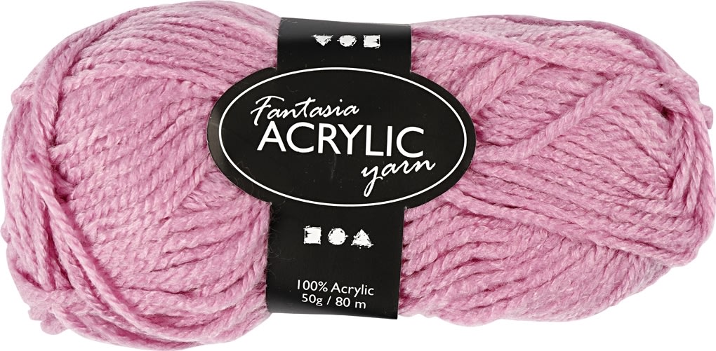 Akrylgarn Fantasia 50g rosa