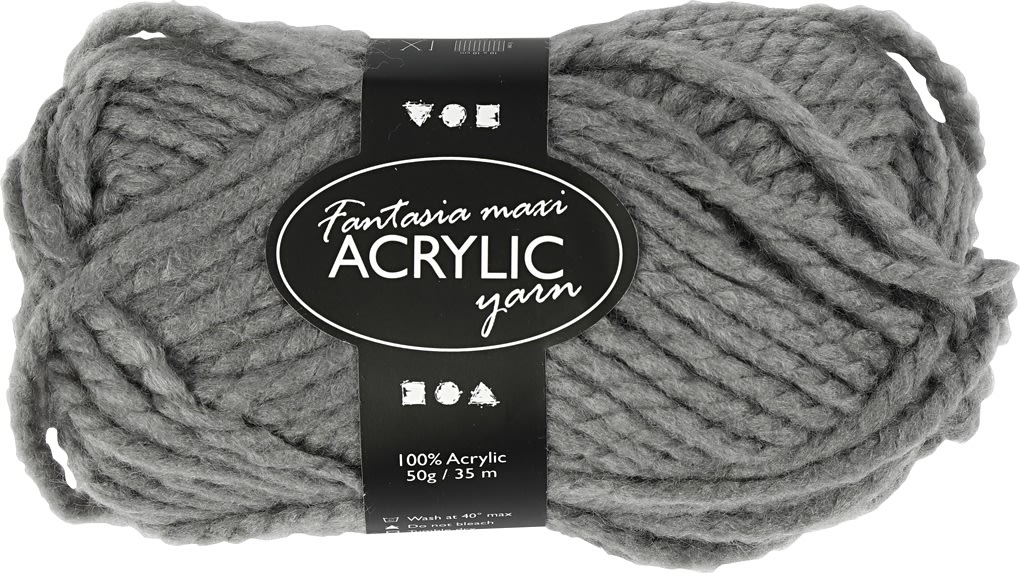 Akrylgarm Fantasia Maxi 50g grått
