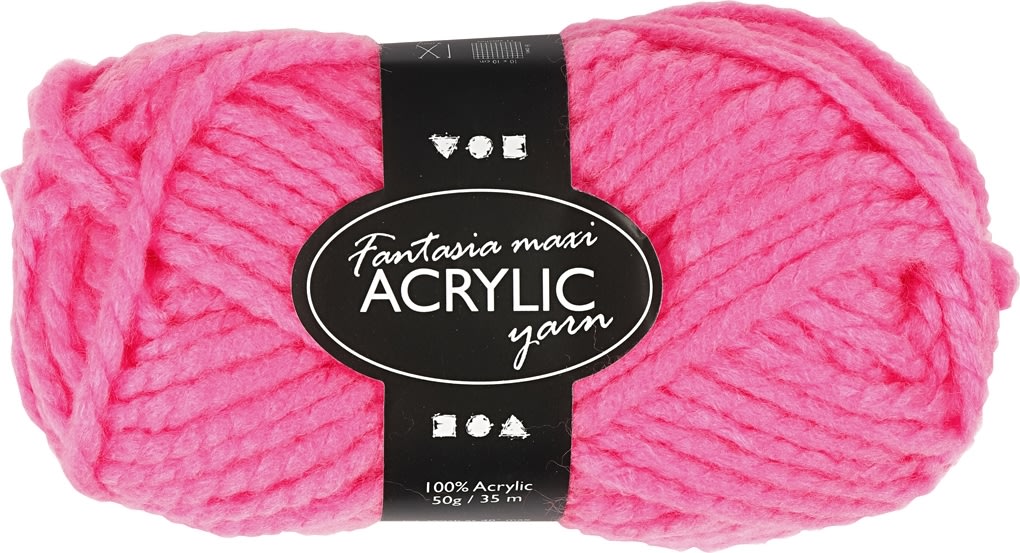 Fantasia Maxi Akrylgarn 50g neonrosa