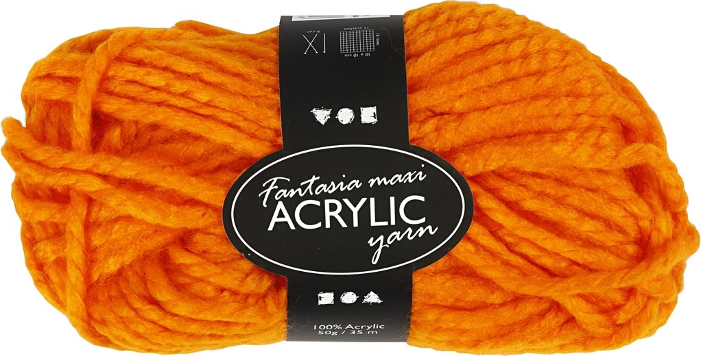 Akrylgarn Fantasia Maxi 50g neonorange