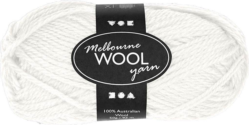 Ullgarn Melbourne 50g råvit