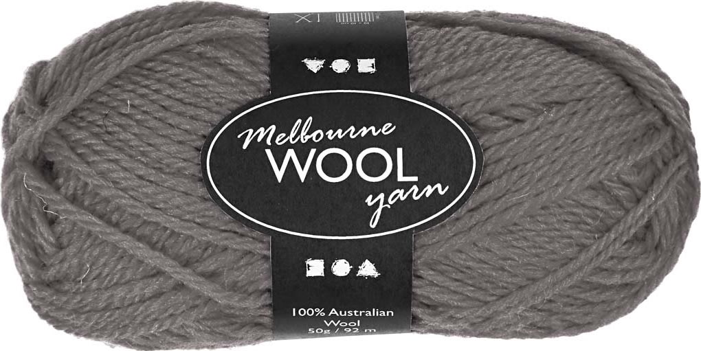Ullgarn Melbourne 50g grå