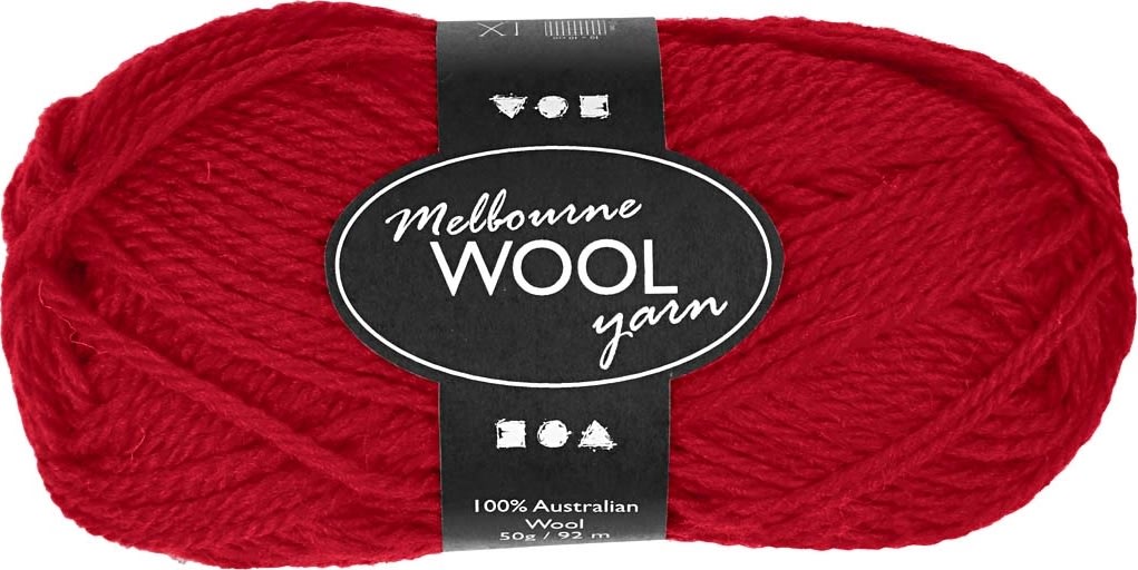 Ullgarn Melbourne 50g röd