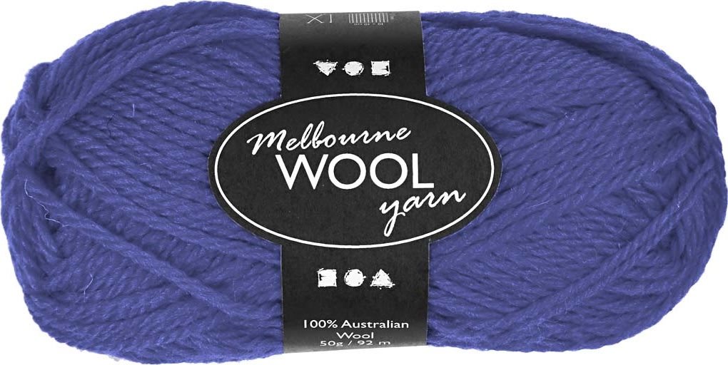 Ullgarn Melbourne 50g blå