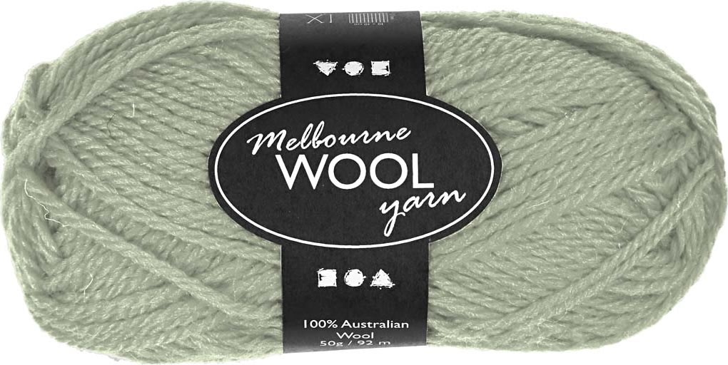 Ullgarn Melbourne 50g ljusgrönt