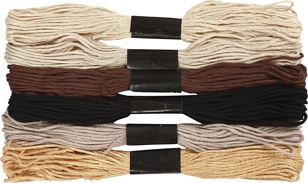 Broderigarn 6 buntar natur harmoni