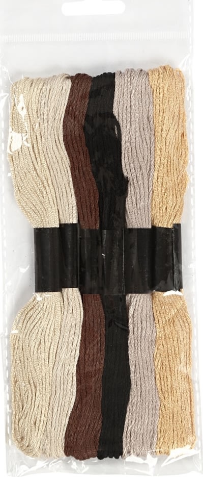 Broderigarn 6 buntar natur harmoni