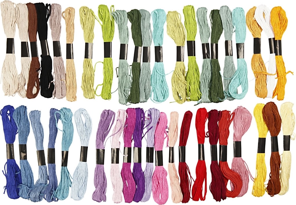 Broderigarn 42 buntar blandade färger